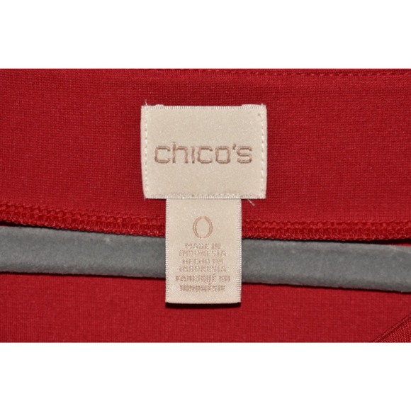 CHICO'S $78 Paige Ponte Knit Boatneck Top in Red Chico's 0 / US Small - Picture 4 of 4